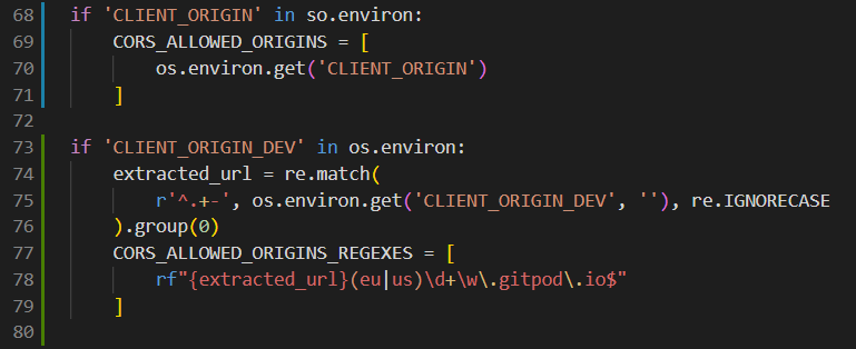 two if statements relating to client origin environment variables