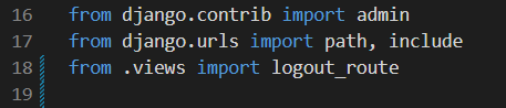 a settings.py file with the root_route import removed