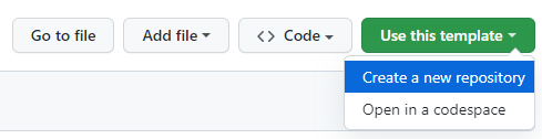 Use this template button with dropdown
