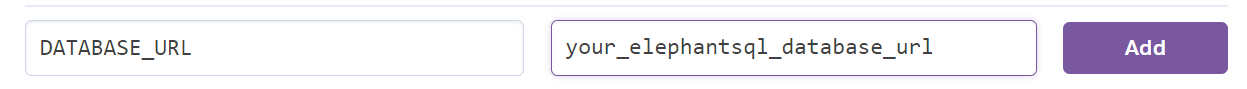 Add your new DATABASE_URL