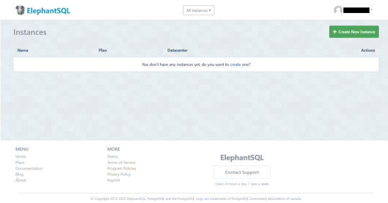 elephant s q l dashboard