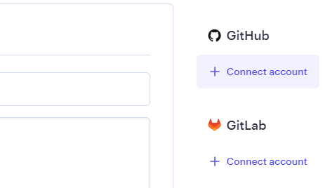 connect account highlighted below github